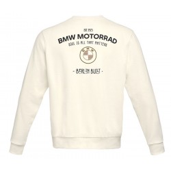 BMW Motorrad Φούτερ Berlin Built Ανδρικό Λευκό Φούτερ / Sweatshirt